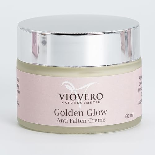 VioVero Naturkosmetik Anti Falten Gesichtscreme Golden Glow, Anti Aging Creme frauen, Gesichtspflege, Skin Care, Face Care von VioVero Naturkosmetik