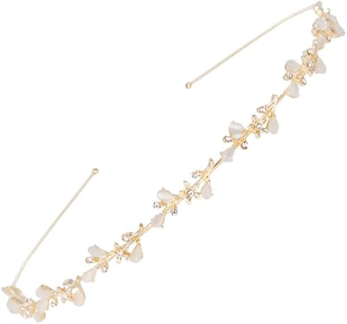 1 Stück strassbesetzter Brautkopfschmuck - Kristall- und Perlenkopfschmuck - Eleganter Hochzeitskopfschmuck - Haarschmuck für Frauen, Mädchen und Hochzeiten von Viojrlly
