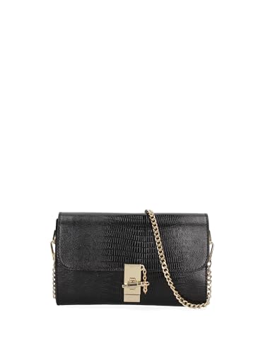 Viola Castellani Umhängetasche für Damen aus echtem Leder Made in Italy 23 x 13 x 5 cm VC220073423FBG-PARENT, Schwarz von Viola Castellani