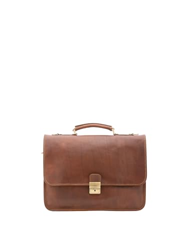Viola Castellani Unisex Handtasche aus echtem Leder Made in Italy 40 x 30 x 6 cm NAN-4017-Braun Viola Castellani Unisex Handtasche aus echtem Leder Made in Italy 40 x 30 x 6 cm NAN-4017-Braun von Viola Castellani