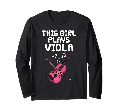 Dieses Mädchen spielt Bratsche, Streichmusikerin Langarmshirt Dieses Mädchen spielt Bratsche, Streichmusikerin Langarmshirt von Viola Player String Musician Girl By DoodleRob