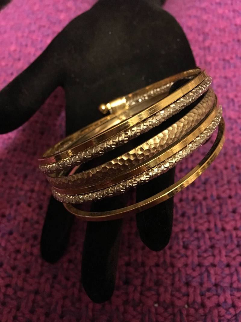 Vintage Silber Und Gold Armband Armreif Vintage Silber Und Gold Armband Armreif von ViolaGraceVintage