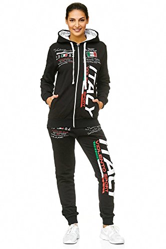Violento Damen Jogginganzug Italien 531 (Schwarz, S) von Violento