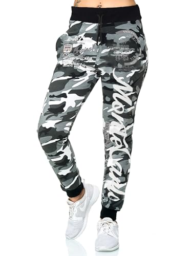 Violento Damen Lange Trainingshose | Monte Carlo 592 (Grau/Camo | L) von Violento