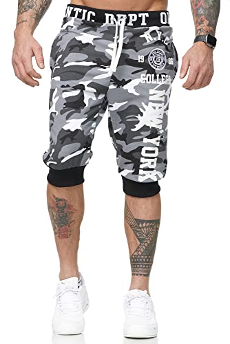 Violento Herren Bermuda-Shorts | Caprihose | 100% Baumwolle | New York 569 (L-Slim, Grau-Camouflage) von Violento