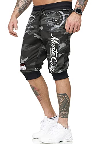 Violento Herren Shorts | Bermudashorts | Kurze Sommer-Hose | Caprihose | Monte Carlo 3761 (3XL, Antra-Camouflage) von Violento