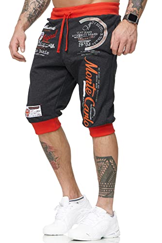 Violento Herren Shorts | Bermudashorts | Kurze Sommer-Hose | Caprihose | Monte Carlo 3761 (XXL, Antra-Rot) von Violento