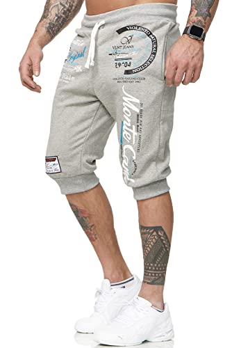 Violento Herren Shorts | Bermudashorts | Kurze Sommer-Hose | Caprihose | Monte Carlo 3761 (XXL, Grau) von Violento