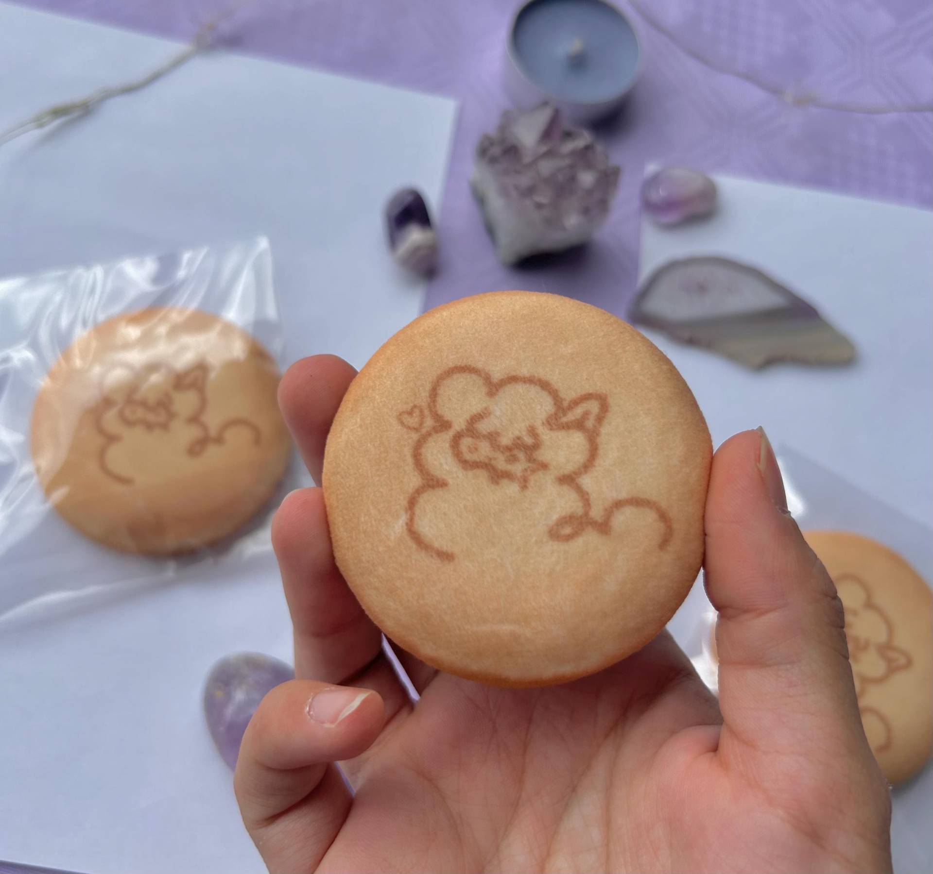 Kawaii Plüsch-Anstecker, Squishy-Anstecker, Fidget, Sicherheitsnadel, Rucksack-Anstecker, Weicher Anstecker, Accessoires, Alpaka, Keks, Cookie von VioletArtsDesign