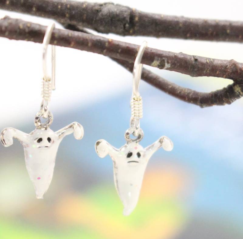 Halloween Gespenster Sterlingsilber Ohrringe. Von Hand Bemalt, Gemacht. Gruseligen Spaß Halloween-Geschenk Halloween Gespenster Sterlingsilber Ohrringe. Von Hand Bemalt, Gemacht. Gruseligen Spaß Halloween-Geschenk von VioletandVirtue