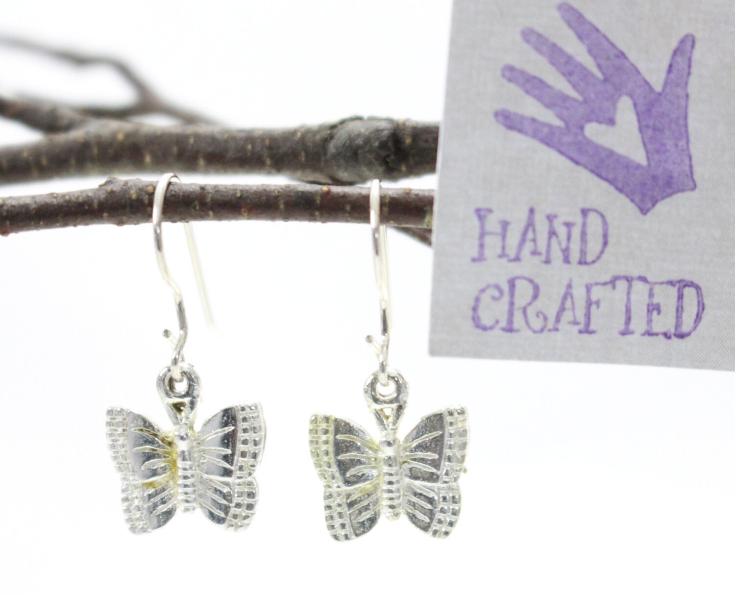 sterling Silber Schmetterling Tropfen, Ohrringe. Wald, Insekt, Natur Inspiriert. Gärtner Geschenk sterling Silber Schmetterling Tropfen, Ohrringe. Wald, Insekt, Natur Inspiriert. Gärtner Geschenk von VioletandVirtue