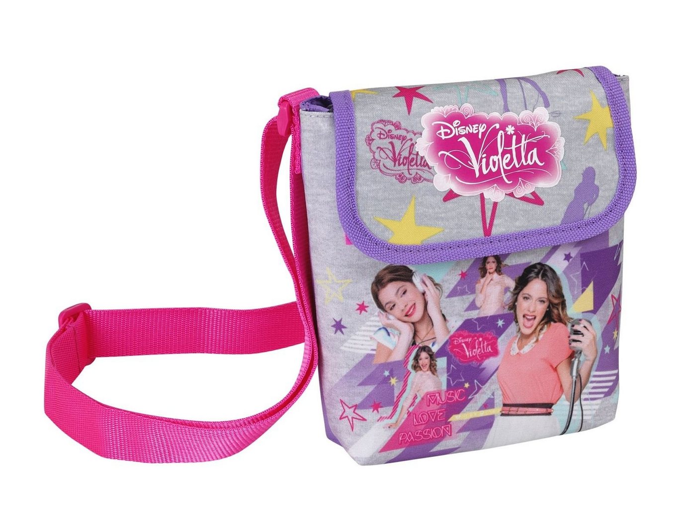 Violetta Umhängetasche Disney Violetta - Mini Schultertasche, 17x17x5 (Reißverschluss, Mädchen), Geringes-Gewicht von Violetta