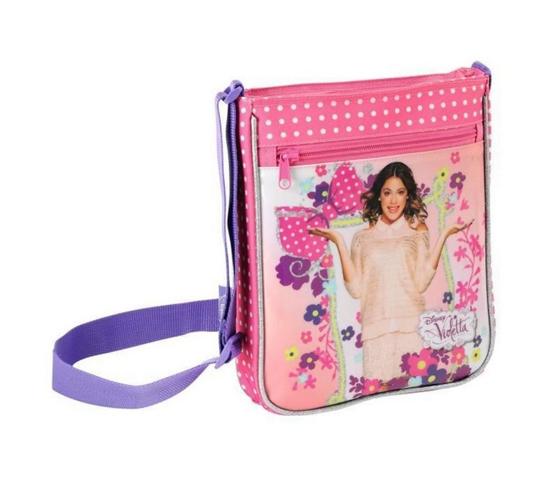 Violetta Umhängetasche Disney Violetta - Schultertasche, 25x21x4,5 cm (Reißverschluss, Mädchen), Geringes-Gewicht von Violetta