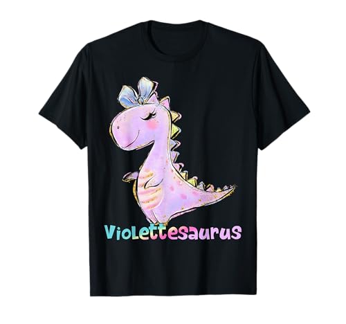 Violette Shirt Mädchen Dinosaurier Geburtstag Party Violettesaurus T-Shirt Violette Shirt Mädchen Dinosaurier Geburtstag Party Violettesaurus T-Shirt von Violette Dinosaur Tees NYC
