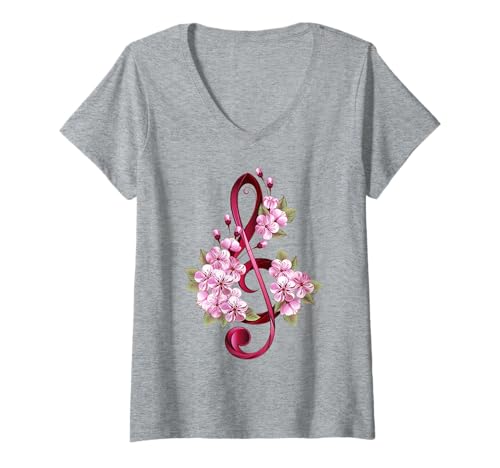 Damen Violinmusiker Bratschspieler Cello Orchester Musikspieler T-Shirt mit V-Ausschnitt Damen Violinmusiker Bratschspieler Cello Orchester Musikspieler T-Shirt mit V-Ausschnitt von Violin Shopp