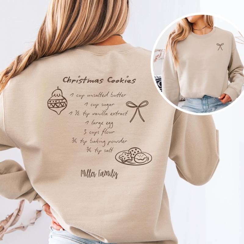 Weihnachtsgeschenk Pullover Geschenk Personalisiert, Familienname Pullover, Bäckerei Personalisiertes Geschenk, Mama Für Sie von VionariArt