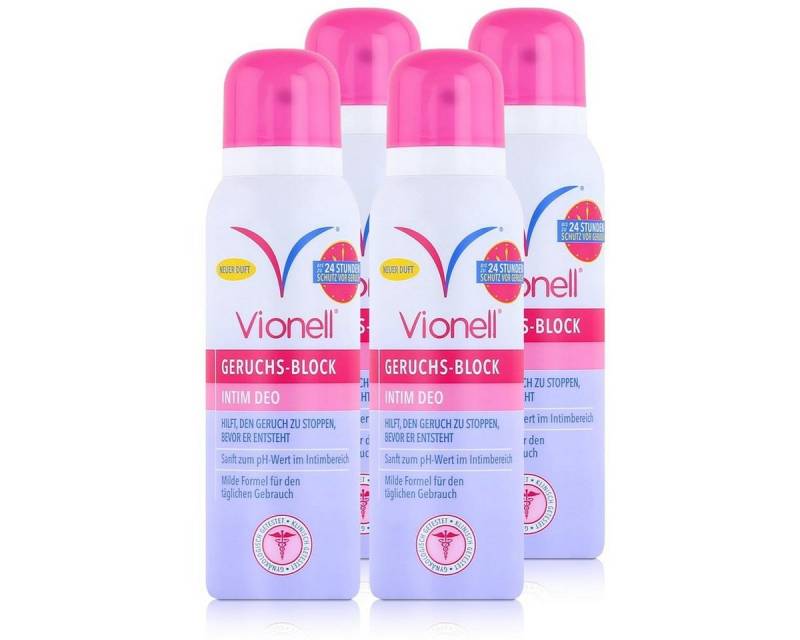 Vionell Deo-Stift Vionell Geruchs-Block Intim Deo 125ml - Sanft im Intimbereich (4er Pac von Vionell