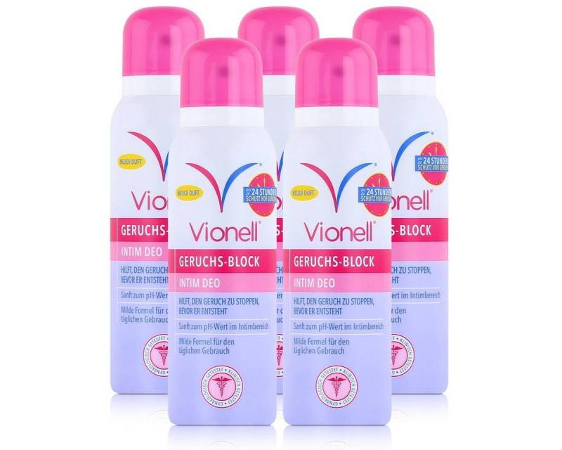 Vionell Deo-Stift Vionell Geruchs-Block Intim Deo 125ml - Sanft im Intimbereich (5er Pac von Vionell