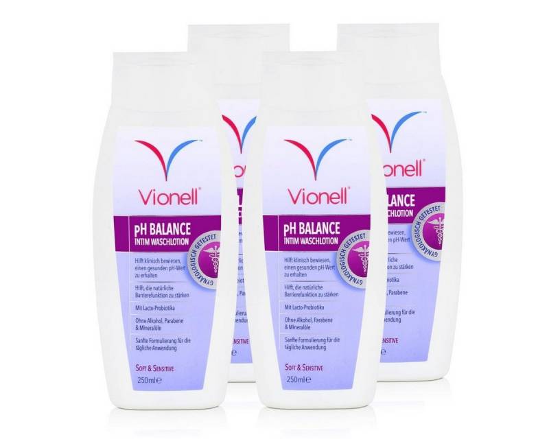 Vionell Duschcreme Vionell Intim Waschlotion pH Balance Soft & Sensitive 250ml (4er Pack) von Vionell