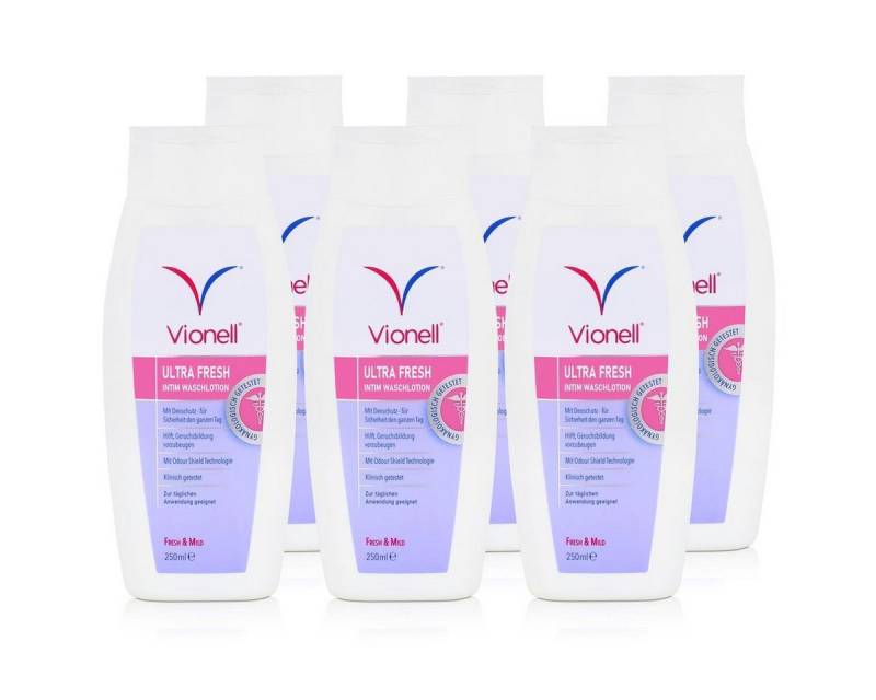 Vionell Duschcreme Vionell Ultra Fresh Intim Waschlotion Fresh & Mild 250ml (6er Pack) von Vionell