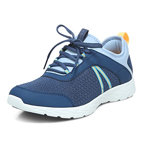 Vionic Brisk Helena Damen-Freizeitschuh mit Schnürung, stützender Walking-Sneaker, Drei-Zonen-Komfort mit orthopädischer Einlegesohle, Fußgewölbeunterstützung, mittlere und breite Passform, Dunkelblau Vionic Brisk Helena Damen-Freizeitschuh mit Schnürung, stützender Walking-Sneaker, Drei-Zonen-Komfort mit orthopädischer Einlegesohle, Fußgewölbeunterstützung, mittlere und breite Passform, Dunkelblau von Vionic