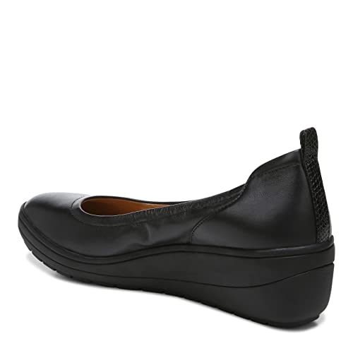 Vionic Damen Advantage Jacey Slip-On-Wedges – stützende Damen-Plateaukeile mit dreizonigem Komfort mit orthopädischer Einlegesohle, Fußgewölbeunterstützung, Schwarz auf Schwarz, 37.5 EU von Vionic