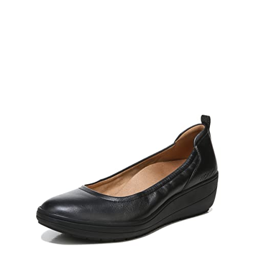 Vionic Damen Advantage Jacey Slip-On-Wedges – stützende Damen-Plateaukeile mit dreizonigem Komfort mit orthopädischer Einlegesohle, Fußgewölbeunterstützung, Schwarz auf Schwarz, 41 EU von Vionic