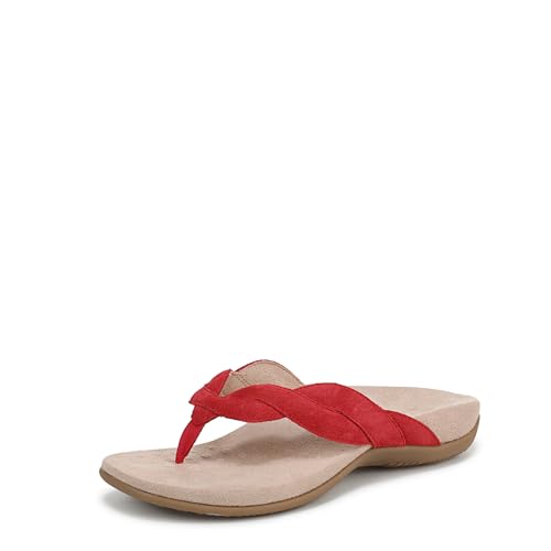 Vionic Women's Bella Braid Thong Sandals Flip-Flop, Fruit Punch, 42 EU von Vionic