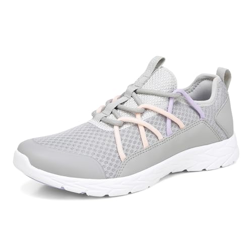 Vionic Damen Brisk Zeliya Synthetic Textile Grey Trainer 40 EU von Vionic