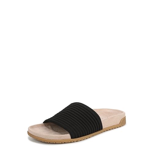 Vionic Damen Ellie Compression Knit Schiebe-Sandalen, Schwarz gestrickt, 37 EU von Vionic