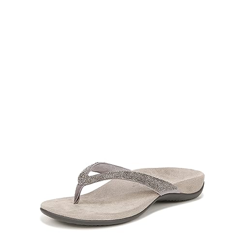 Vionic Damen Flip Flop Dillon Shine Stützende Sandalen - Bequeme Damen Slides mit VIO MOTION Technologie Orthesen Einlegesohle mit integrierter Fußgewölbeunterstützung, hilft Fersenschmerzen, von Vionic