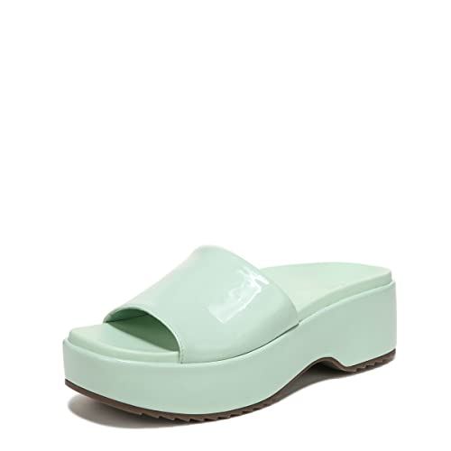 Vionic Damen Plateau Trista Slide Plateau Sandale,Stützende Slide mit orthopädischer Einlegesohle und gepolsterter Außensohle für Unterstützung des Fußgewölbes, mittlere Passform, Menta Patent, 38 EU von Vionic