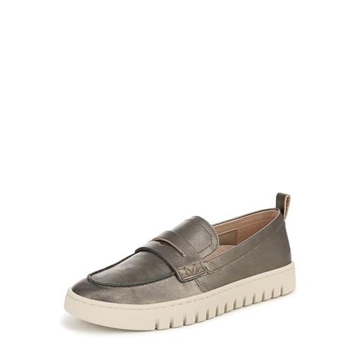 Vionic Damen Uptown Loafer, Gunmetal Leather, 8 Wide von Vionic