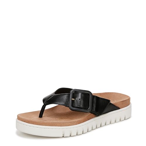 Vionic Damen Uptown Marin Flipflop, Schwarzes Leder, 41 EU von Vionic