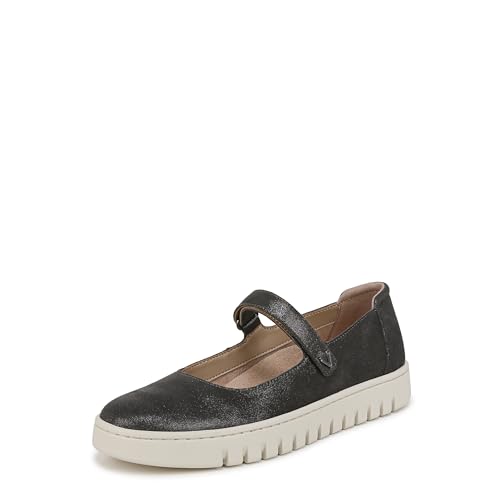 Vionic Damen Uptown Mary Jane Flat, Silberfarbenes Wildleder, 8.5 Wide von Vionic