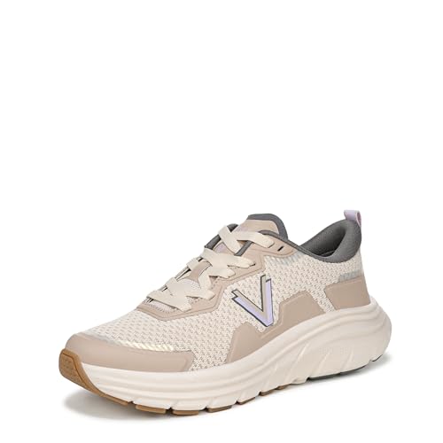 Vionic Damen Walk MAX II Sneaker, Pergament Kunstleder Strick, 37 EU Weit von Vionic