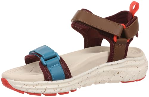 Vionic Damen Walk Max Wanderer Sandale, Elfenbein/Braun Multi Leder, 7.5 Wide von Vionic