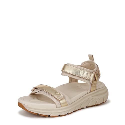 Vionic Women's Walk Max Wanderer Sandal, Goldfarbenes Leder, 8.5 Wide von Vionic