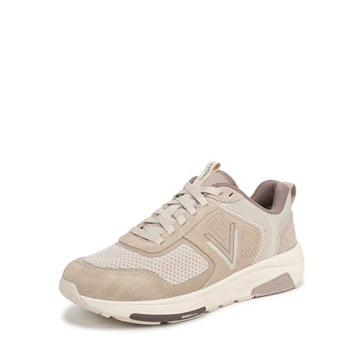 Vionic Damen Walk Strider Knit Sneaker, Lucid Beige Leder und Strick, 40.5 EU von Vionic