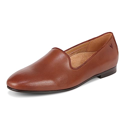 Vionic Damen Willa Loafer, braunes Nappaleder, 7 breit von Vionic