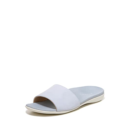 Vionic Mirage Val Damen-Sandalen, Slide mit drei Zonen Komfort bei Fersenschmerzen und Plantarfasziitis mit verdeckter orthopädischer Fußgewölbeunterstützung, mittlere Passform, Blue Haze, 40.5 EU von Vionic