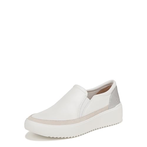 Vionic Ojai Kearny Slide Damen-Sneaker, bequeme Plateau-Sneaker, stützende Slip-On-Sneaker, Komfortschuhe mit verdeckter orthopädischer Einlegesohle, Größen 38-47, Weißes Leder, 38 EU von Vionic