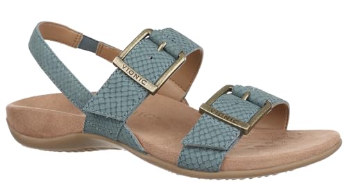 Vionic Reese Slingbacks Damen-Sandalen, Bodega Blue Leather, 39.5 EU Weit Vionic Reese Slingbacks Damen-Sandalen, Bodega Blue Leather, 39.5 EU Weit von Vionic