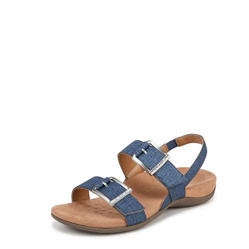 Vionic Reese Slingbacks Damen-Sandalen, Denim Blue Synthetic Fabric, 9.5 Wide von Vionic
