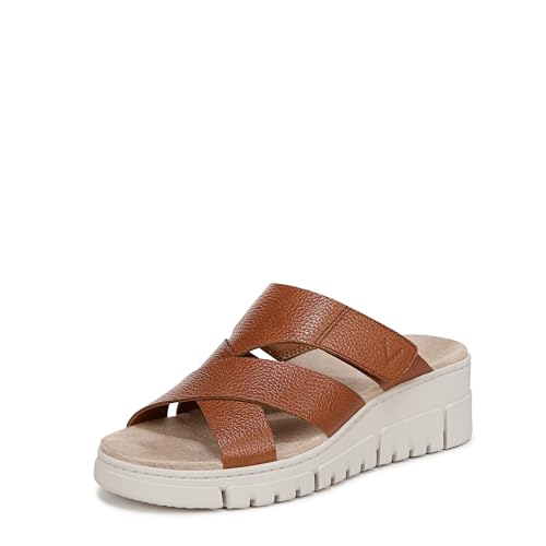 Vionic Uptown Sunset Slide Sandale für Damen, Braunes Leder, 8.5 Wide von Vionic