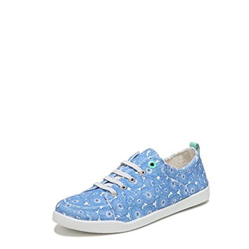 Vionic Venice Pismo Damen Schnürschuh Canvas Trainer Stützende Wanderschuhe mit drei Zonen Komfort bei Fersenschmerzen und Plantarfasziitis mit orthopädischer Einlegesohle, Fußgewölbeunterstützung, mittlere Passform, Blue Haze, 39.5 EU von Vionic