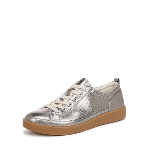 Vionic Winny Damen-Sneaker, Zinn-Leder, 7.5 Wide von Vionic