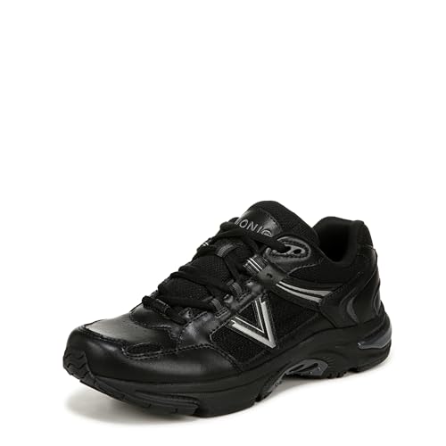 Vionic Women's 23walk 2.0 Sneaker, Black Char Leather Mesh, 40.5 EU von Vionic