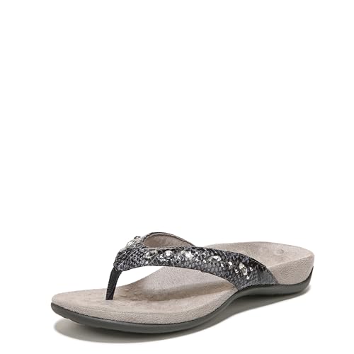 Vionic Women's Rest Lucia Flip-Flop - Rhinestone Toe-Post Sandals with Concealed Orthotic Arch Support von Vionic