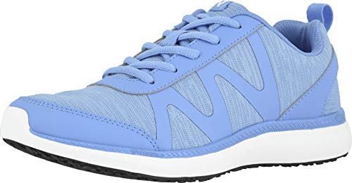 Vionic Women's Simmons Kiara Lace-up Service Shoes- Ladies Slip Resistant Shoe with Concealed Orthotic Arch Support Periwinkle 7 Wide US von Vionic